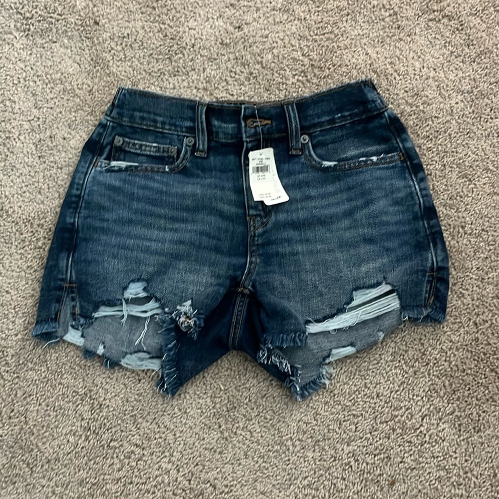 Brand new aerie jean shorts, dark blue